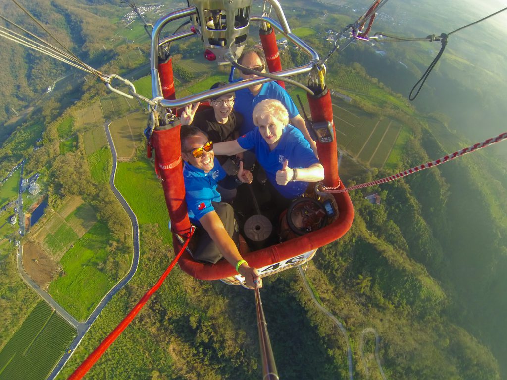 Doris taks Taitung Hot Air Blloon